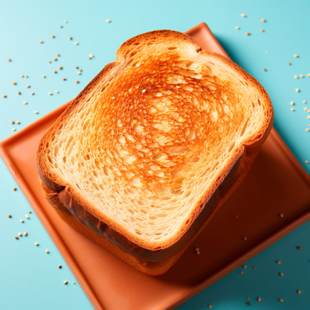 Pieces of bread for toasting AI generated imageの写真素材