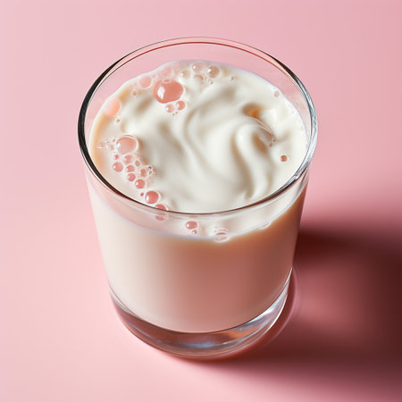 Glass of fresh ECO milk, isolated background AI generated imageの写真素材