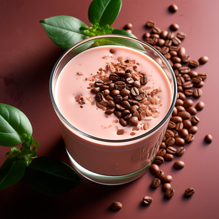 Festive hot cocoa drink with chocolate AI generated imageの写真素材