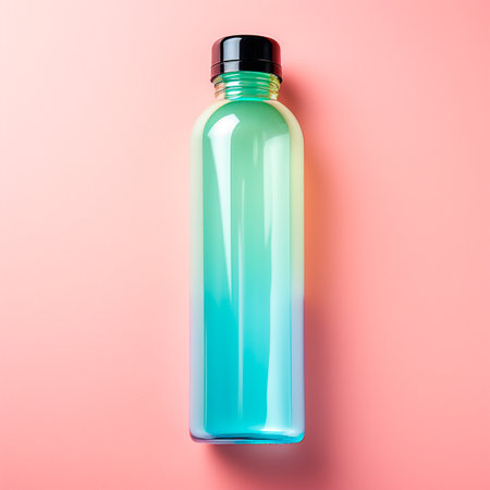 Empty glass bottle, liquid bottle AI generated imageの写真素材