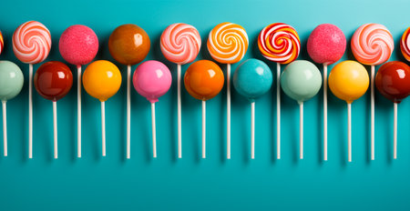 Lots of lollipops AI generated imageの写真素材