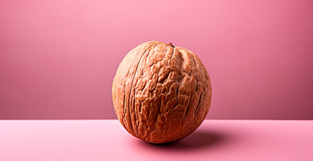 Walnut in shell on isolated background AI generated imageの写真素材