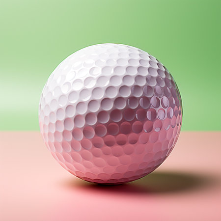 Golf ball isolated on a light background, sport of aristocrats AI generated imageの写真素材