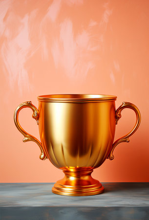 Gold Cup, reward for victories AI generated imageの写真素材