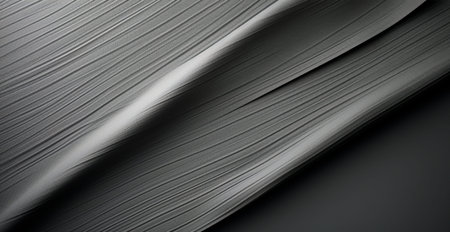 Crumpled dark background, gray fabric with bends and creases AI generated image