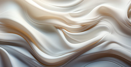 Crumpled light background, white fabric with bends and creases AI generated image