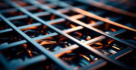 Metal construction reinforcement, construction concept AI generated imageの写真素材