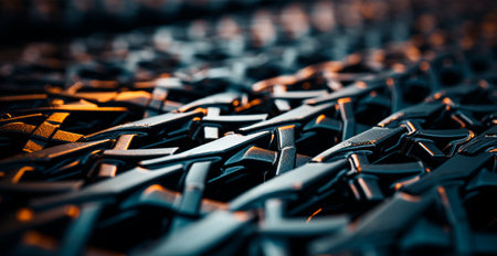 Metal construction reinforcement, construction concept AI generated imageの写真素材