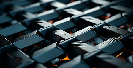 Metal construction reinforcement, construction concept AI generated imageの写真素材