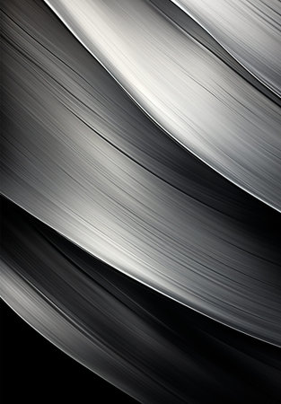 Vertical metal texture, steel silver background AI generated image