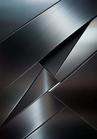 Vertical metal texture, steel silver background AI generated imageの写真素材