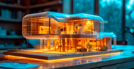 House design, civil engineering architecture, drawing and layout AI Generated Imageの写真素材