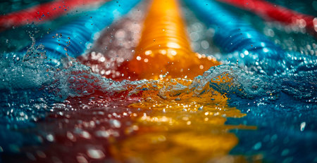 Swimming, Olympic sport, sports pool AI generated image