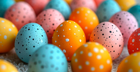 Easter eggs, sacred holiday of Easter AI generated imageの写真素材