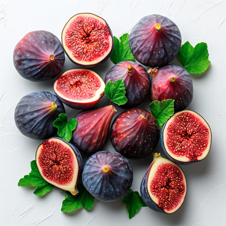 Figs on a white isolated background AI generated image