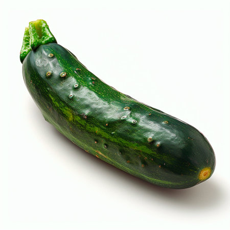 Garden vegetables, cucumbers on a white isolated background AI generated imageの写真素材
