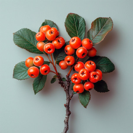 Rowan on a white isolated background AI generated imageの写真素材