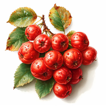 Rowan on a white isolated background AI generated imageの写真素材