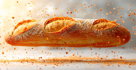 French baguette, bread and flour product AI generated imageの写真素材
