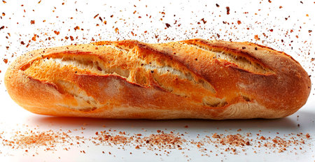 French baguette, bread and flour product AI generated image