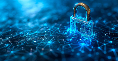 Electronic security, digital lock password, reliable protection of electronic devices AI generated...