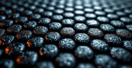 Black carbon texture, panoramic background AI generated image