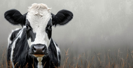 Cow on white isolated background, calf AI generated image