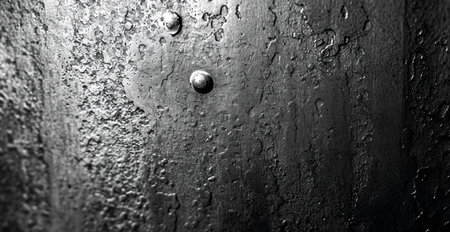 Aviation aluminum, metal rivets, brutal panoramic old background texture template AI generated imageの写真素材