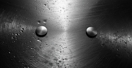 Aviation aluminum, metal rivets, brutal panoramic old background texture template AI generated imageの写真素材