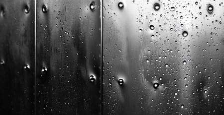 Aviation aluminum, metal rivets, brutal panoramic old background texture template AI generated imageの写真素材