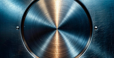 Aviation aluminum, metal rivets, brutal panoramic old background texture template AI generated image