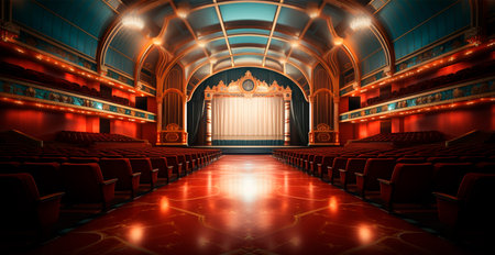 Bolshoi Theater of Drama and Comedy, performance on stage, cultural leisure for the family AI generated imageの写真素材