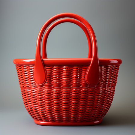 Grocery basket in a supermarket, shopping trip AI generated imageの写真素材