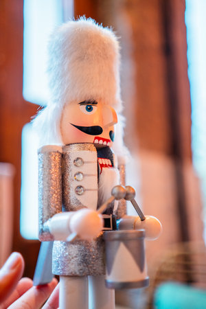 Nutcracker with White Soft Bearskin Headの写真素材
