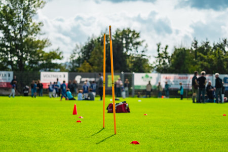 Goal Post Poles Representing the Football Goal of a Soccer Field