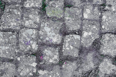 Painted Cobblestone Texture with Splashesの写真素材