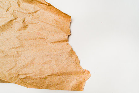 Ripped Wrapping Paper Texture with Wrinklesの写真素材