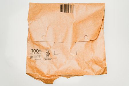 Brown Delivery Packaging Paper Textureの写真素材