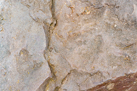 Gray and Brown Rock Stone Texture with Rough Hard Cliff Cracksの写真素材