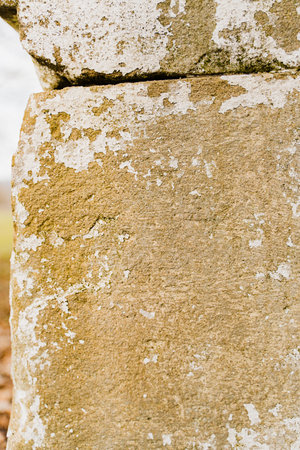 Cracked Stone Texture with Peeling Paintの写真素材