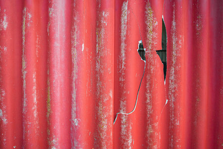 Weathered Corrugated Metal Sheet Texture