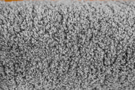 Light Gray Fringes Carpet Fabric Textureの写真素材