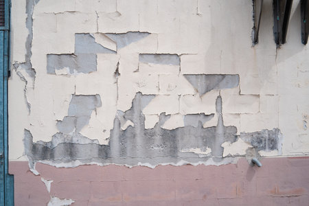 Eroded Plaster Peeling of the Wall Textureの写真素材