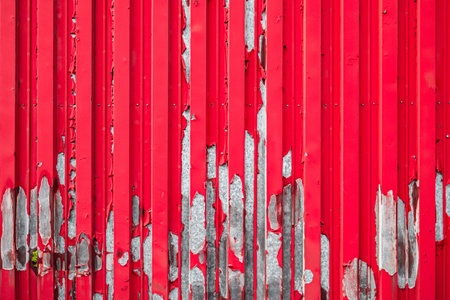 Metal Container Wall With Destroyed Paintの写真素材