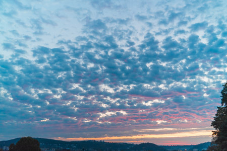 Beautiful Morning Sky With Colorful Cloudsの写真素材
