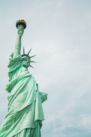 Front of the Statue of Liberty Close Upの写真素材