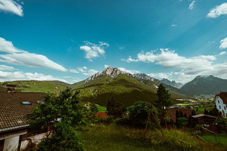 View Up the Mountain Summit from the Village Vally Level