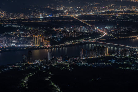 Taipei city at night.の写真素材