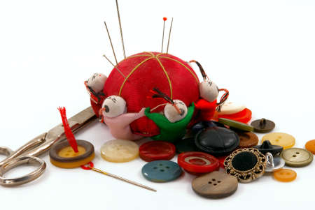 tools for designing and sewing	fashion clothesの写真素材