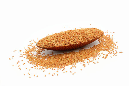 Wooden bowl with golden grain Krner